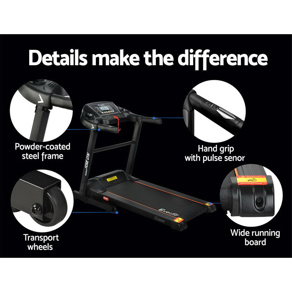 Everfit Treadmill Electric Home Gym Fitness Exercise Machine Foldable 400mm