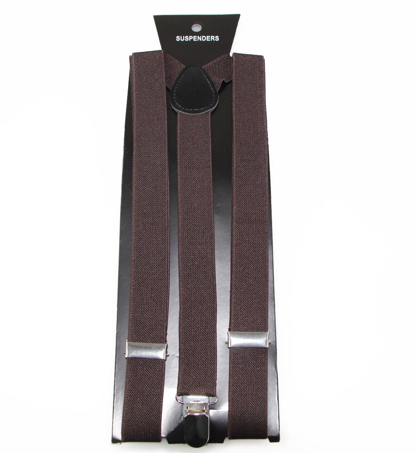 Extra Long Adjustable 138cm Dark Brown Adult Mens Suspenders