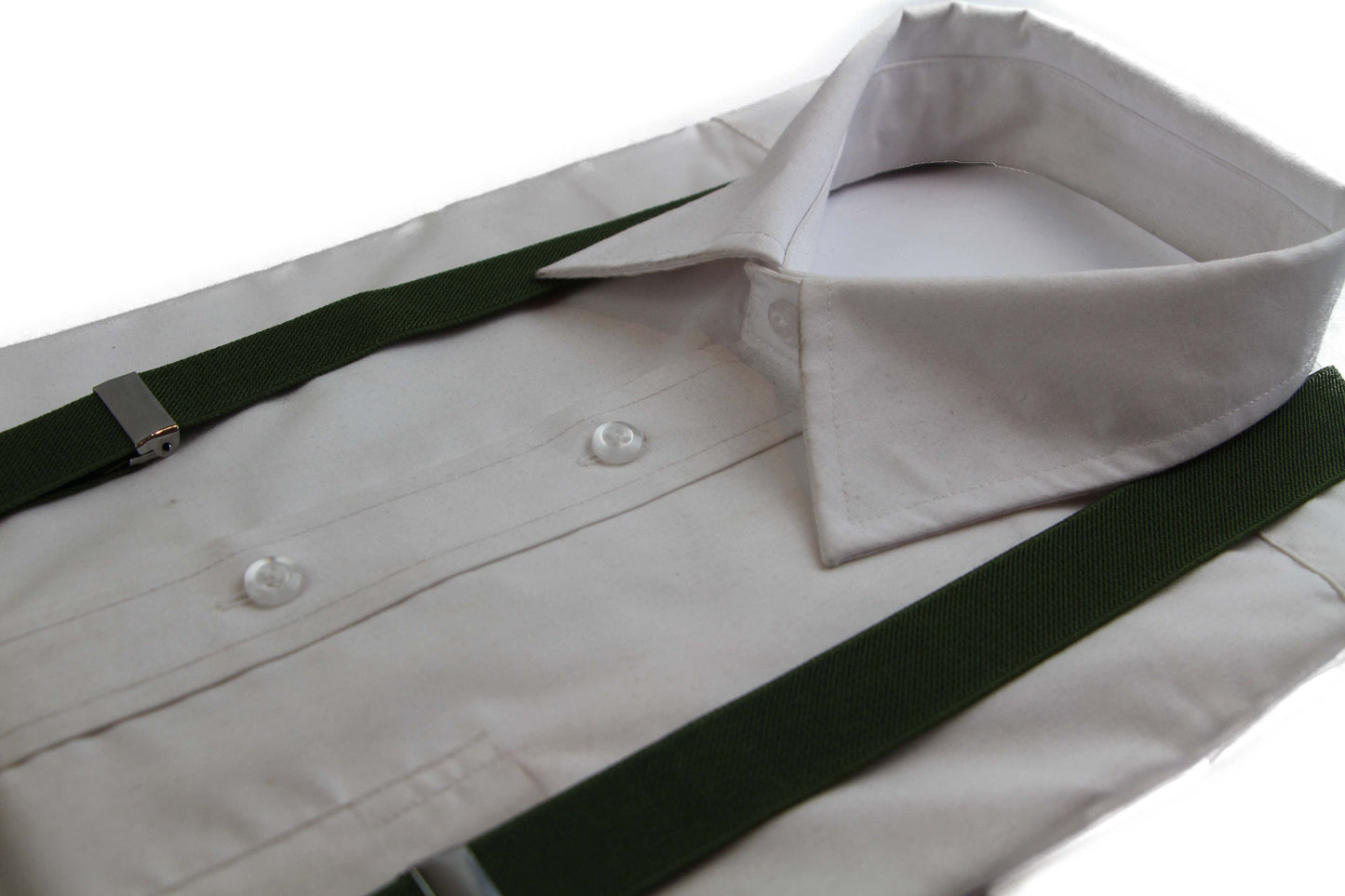 Extra Long Adjustable 138cm Olive Adult Mens Suspenders