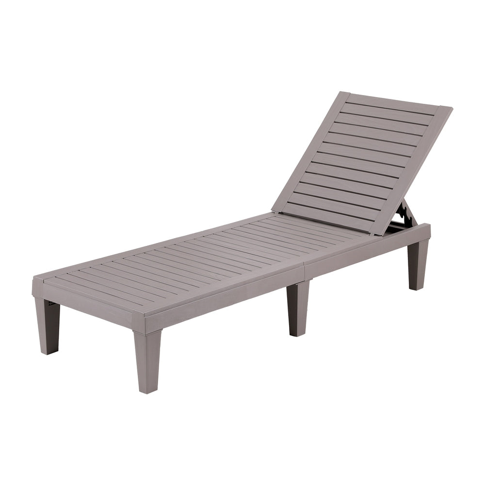 Gardeon Sun Lounge Adjustable Recliner Patio Outdoor Furniture Lightweight Brown
