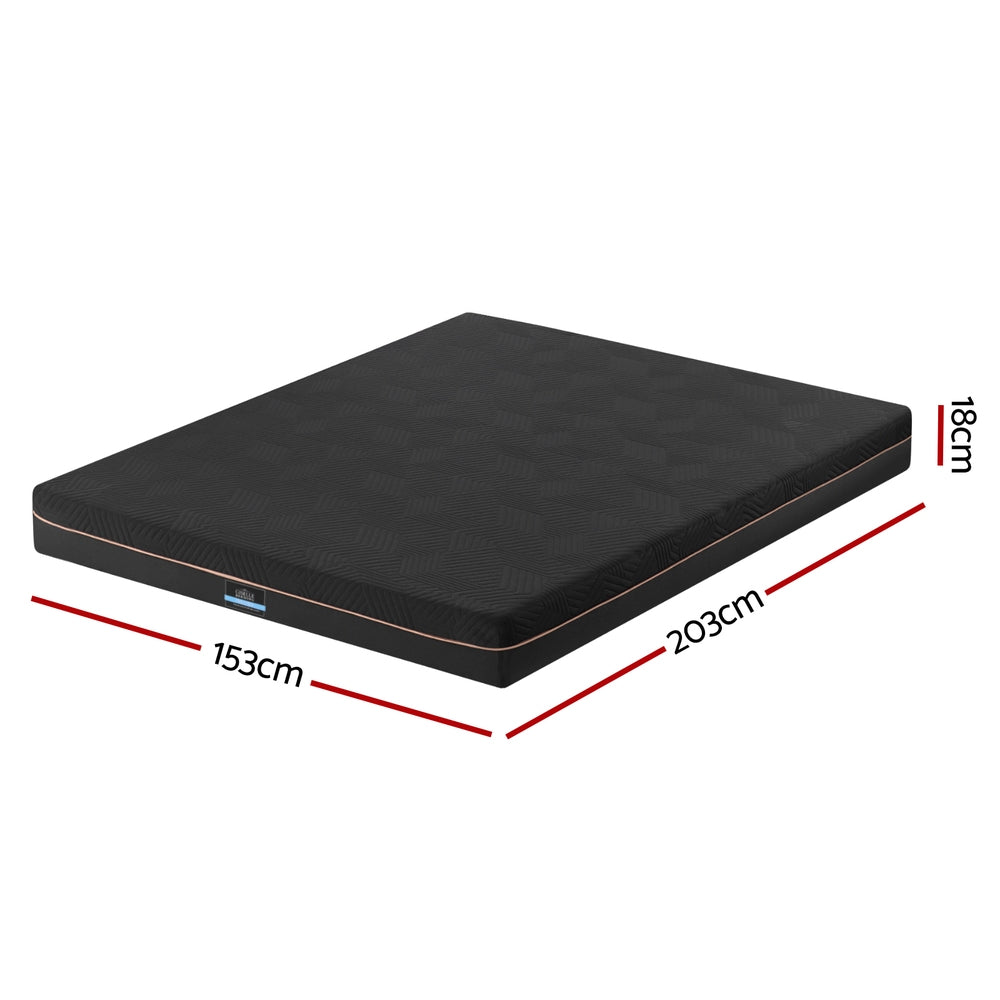 Giselle 18cm Memory Foam Mattress Green Tea Foam Cool Gel Foam Mattresses Queen