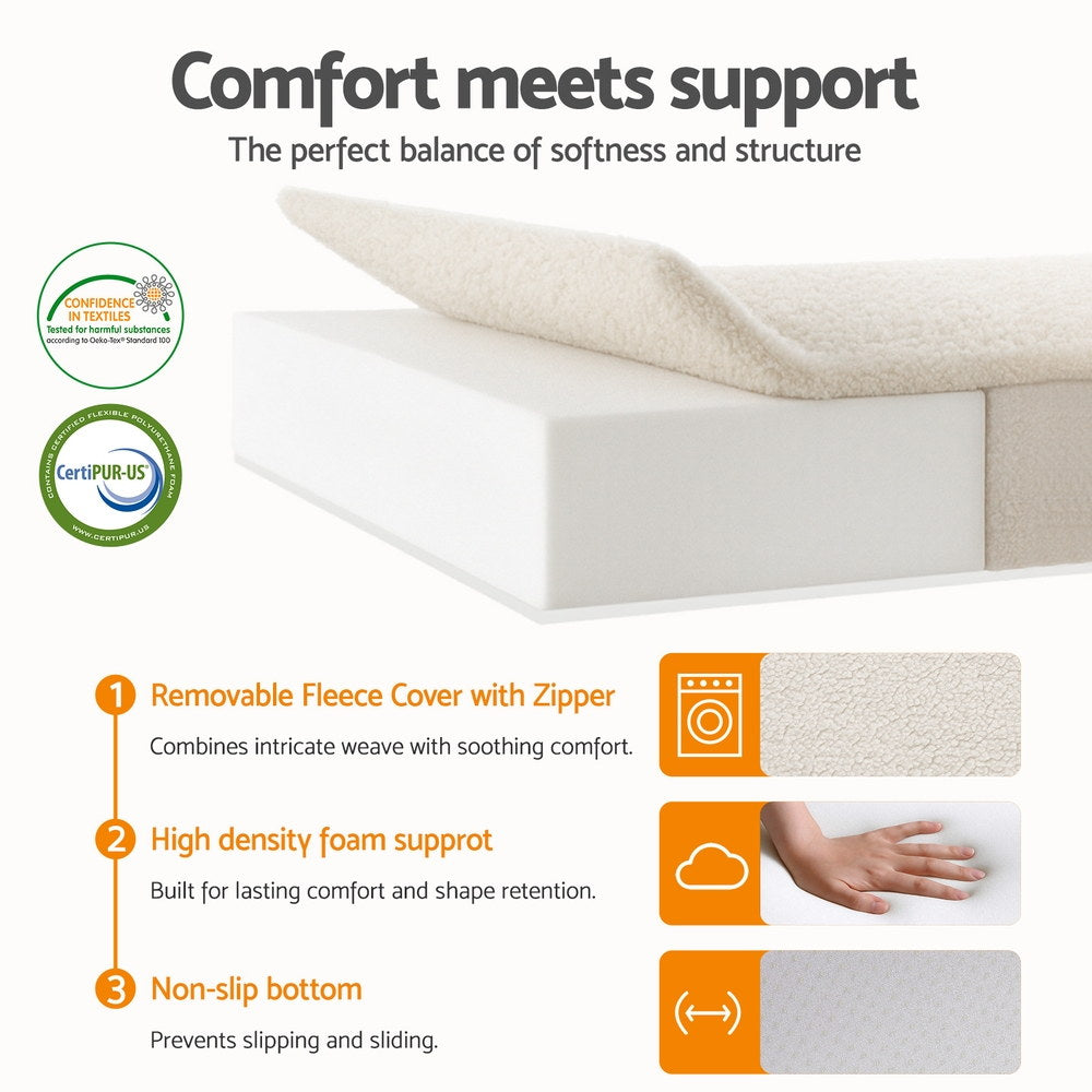 Giselle Bedding Foldable Mattress Fleece Portable 3-fold Folding Foam Mattresses