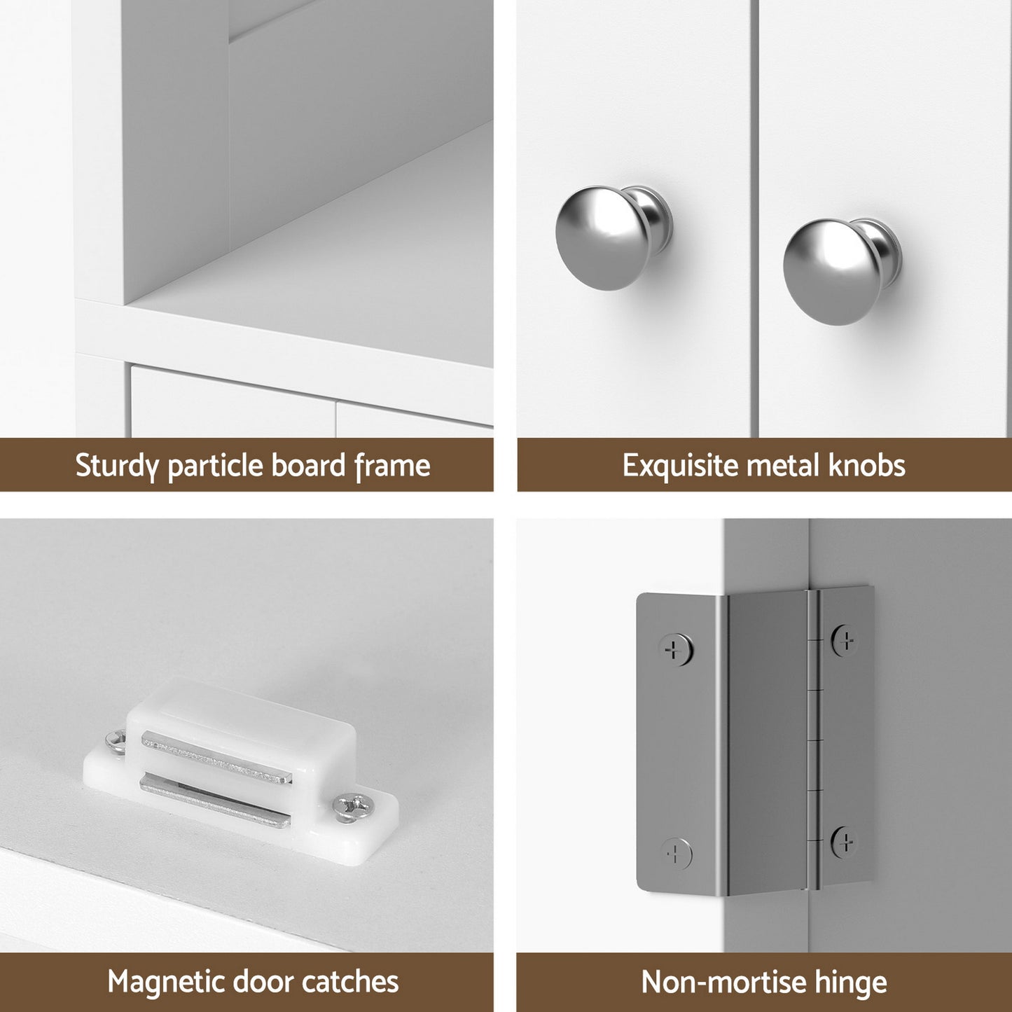 Artiss 2x Buffet Sideboard Cabinet Pantry Kitchen Bathroom Storage Cupboard