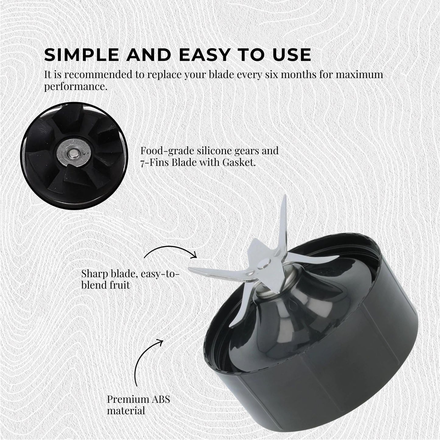 For Nutribullet Extractor Cross Blade - 1200W 1200 Replacement Blender Part