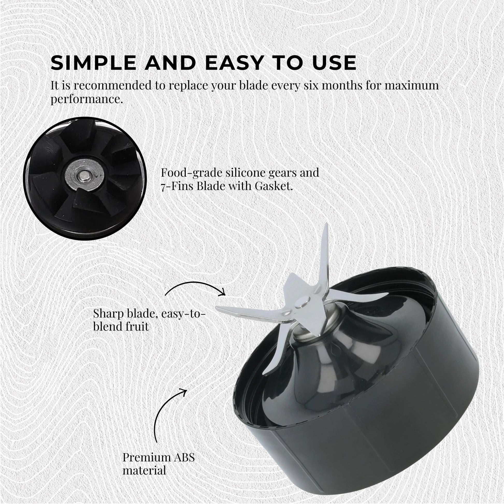 For Nutribullet Extractor Cross Blade - 1200W 1200 Replacement Blender Part