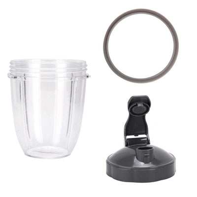 For Nutribullet Short Cup + Fliptop Lid + Grey Seal - For 900 and 600 Models