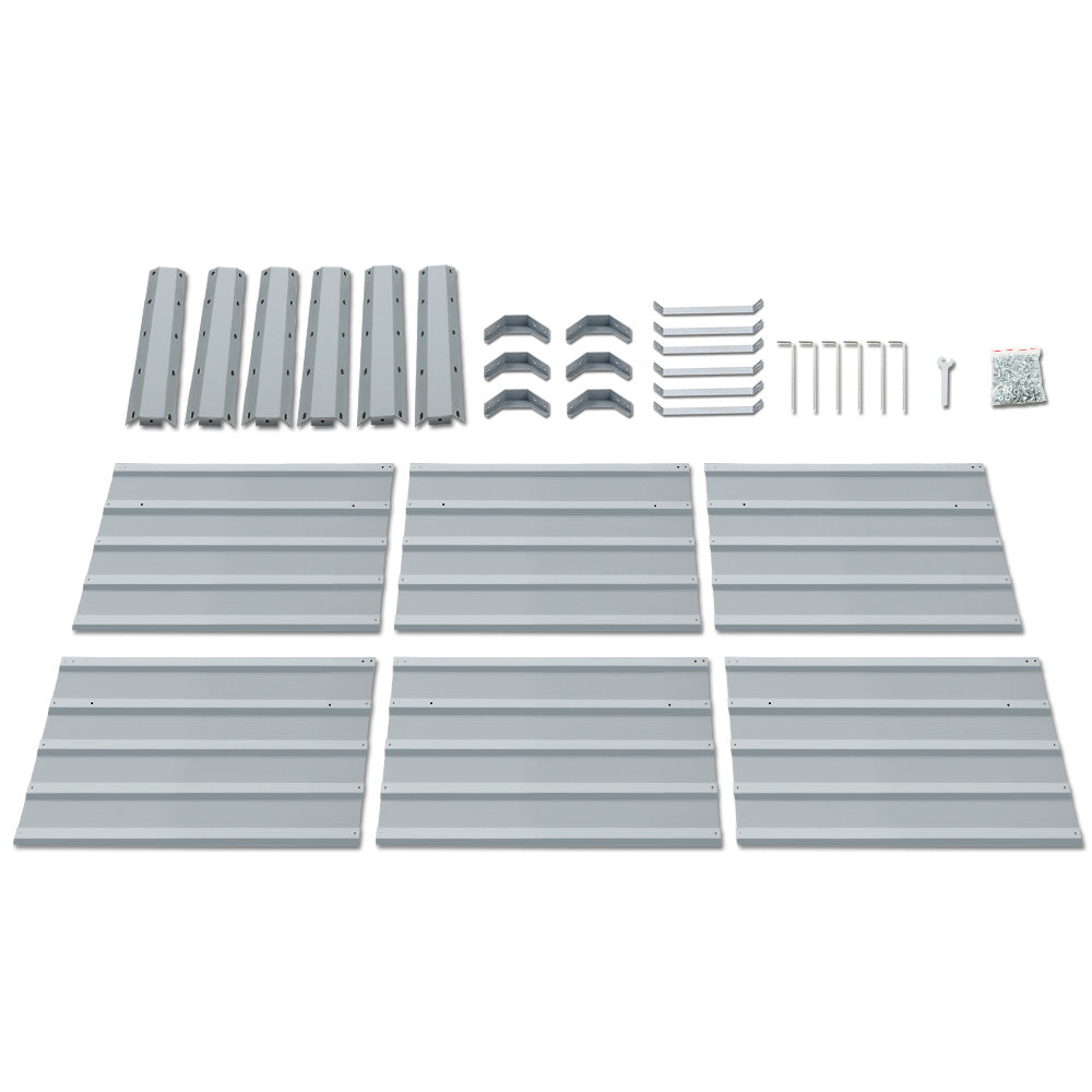 Green Fingers 2x Garden Bed 130x130x46cm Planter Box Raised Container Galvanised