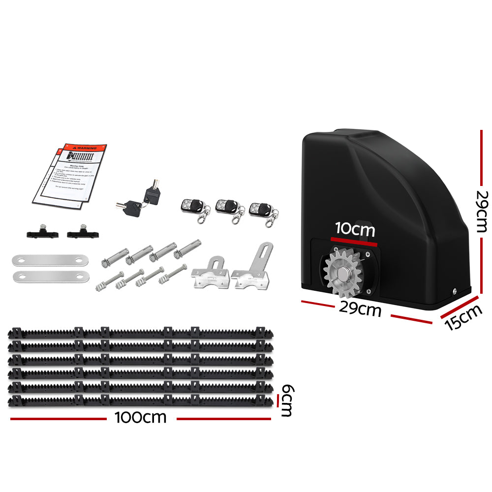 LockMaster Automatic Sliding Gate Opener Kit 6M 600KG