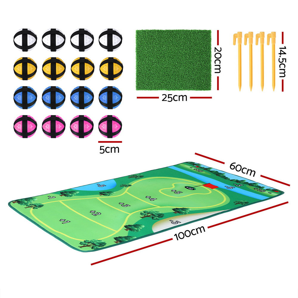 Everfit Golf Chipping Game Mat Indoor Outdoor Practice Training Aid Set