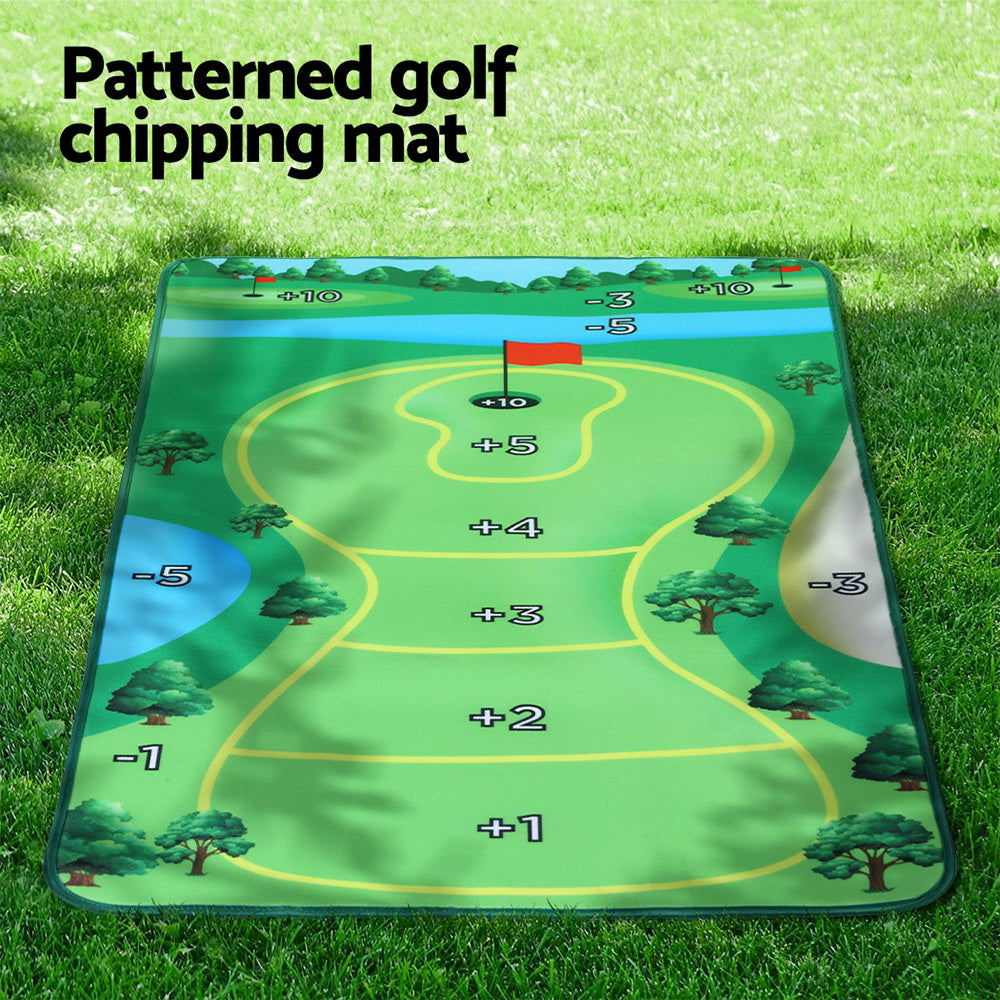 Everfit Golf Chipping Game Mat Indoor Outdoor Practice Training Aid Set