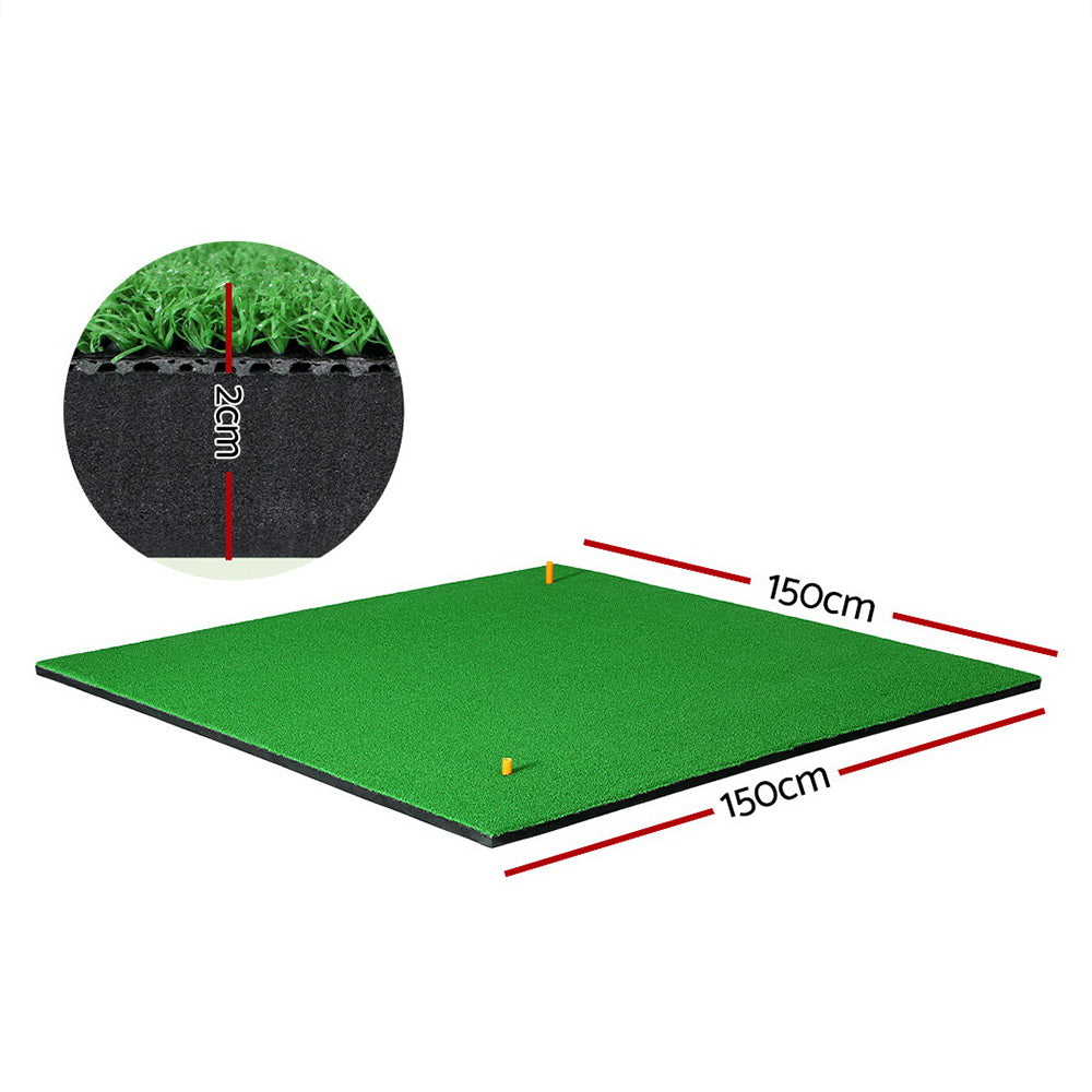 Everfit Golf Hitting Mat Portable Driving Range Practice Training Aid 150x150cm