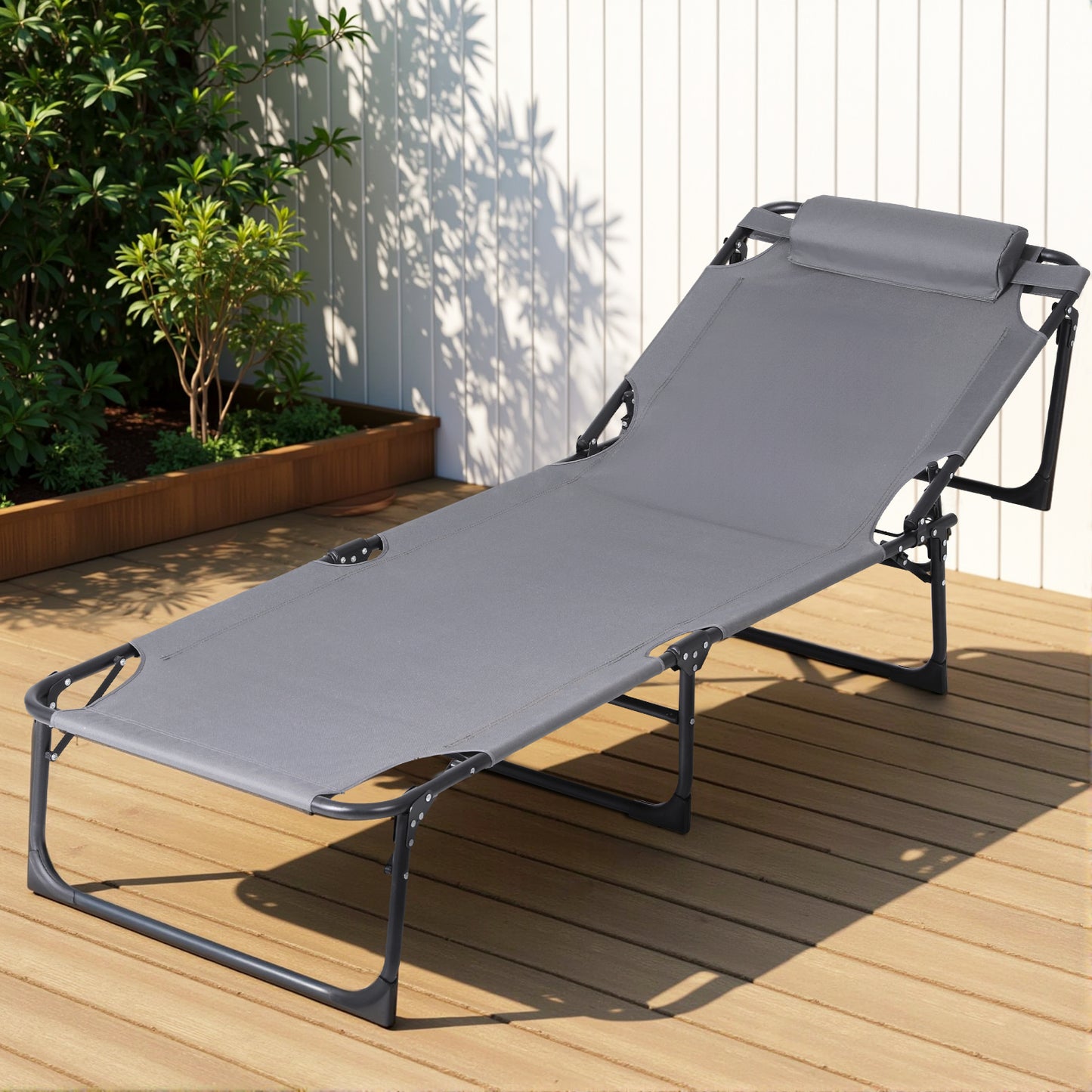 Gardeon Sun Lounger Folding Lounge Beach Chair Patio Outdoor Furniture