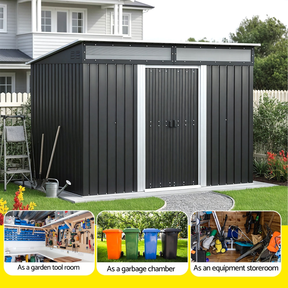 Giantz Garden Shed Outdoor Storage 2.60x1.95M Tool Sheds Workshop House Shelter