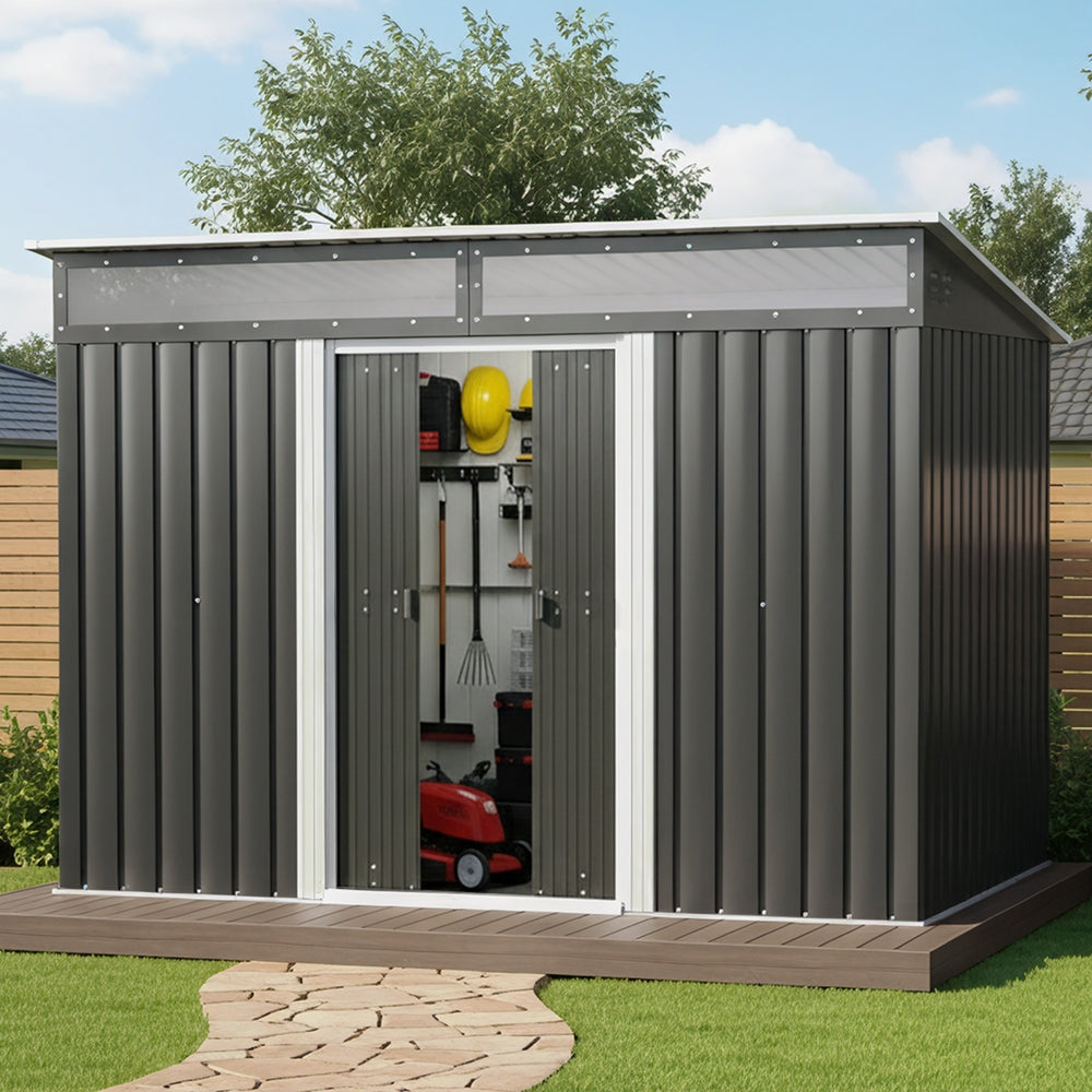 Giantz Garden Shed Outdoor Storage 2.60x1.95M Tool Sheds Workshop House Shelter