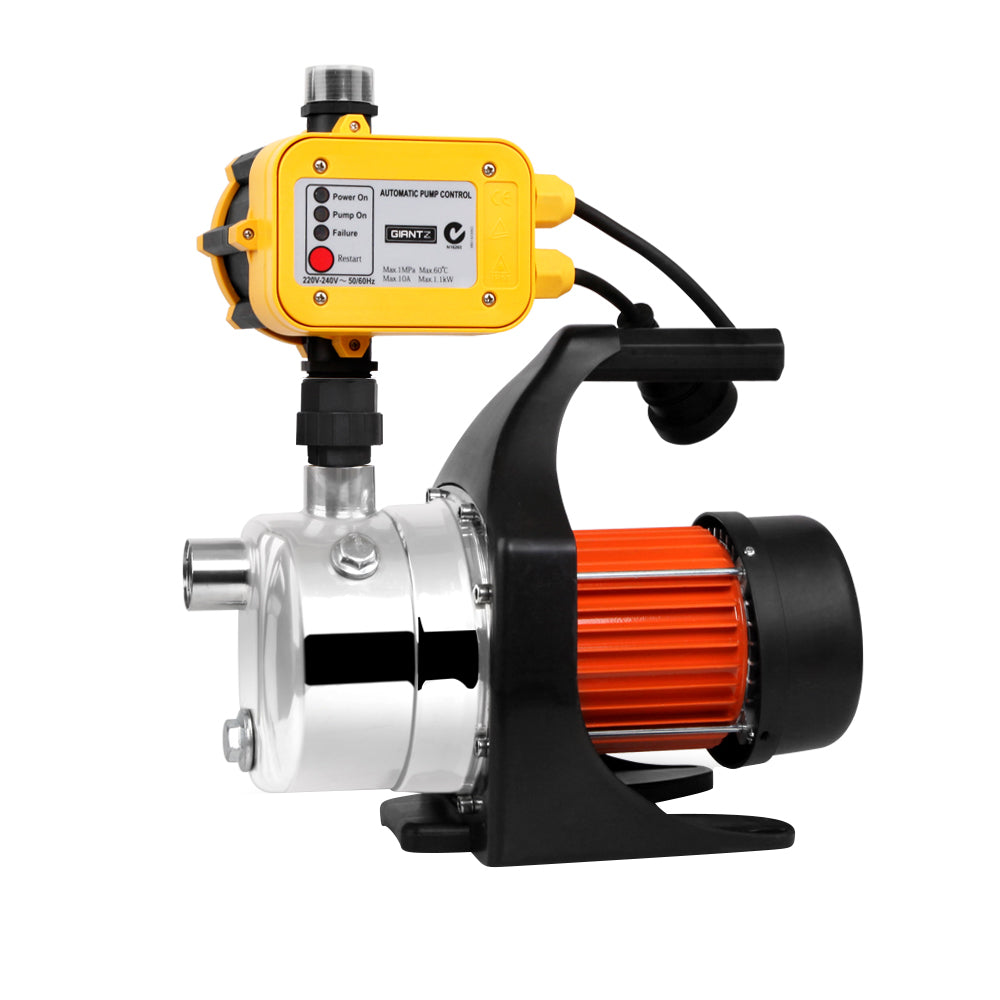 Giantz Garden Water Jet Pump High Pressure 800W Max. Tank Rain Farm Irrigation Yellow