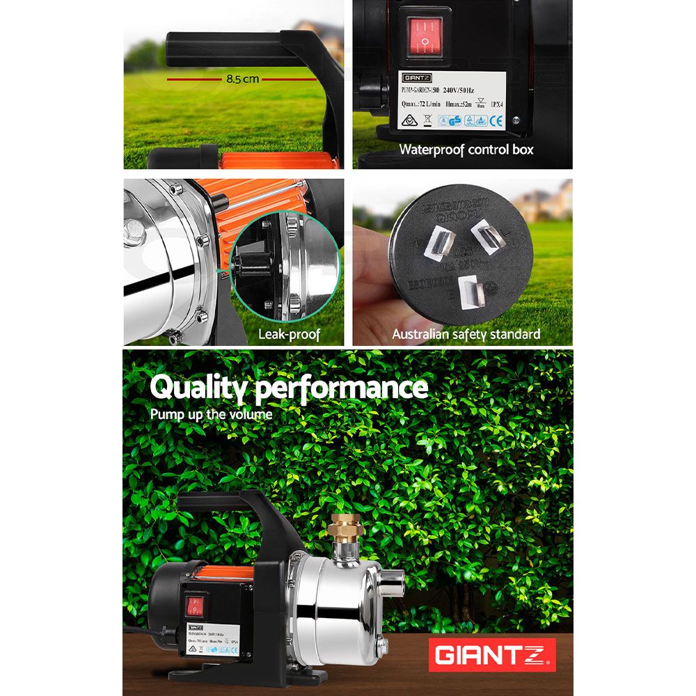 Giantz Garden Water Pump High Pressure 1500W Max. Tank Rain Farm Irrigation House