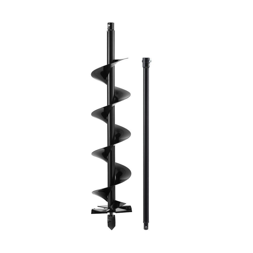 Giantz Post Hole Digger Auger Drill Bit 200mm with 80cm Extension Shaft Black