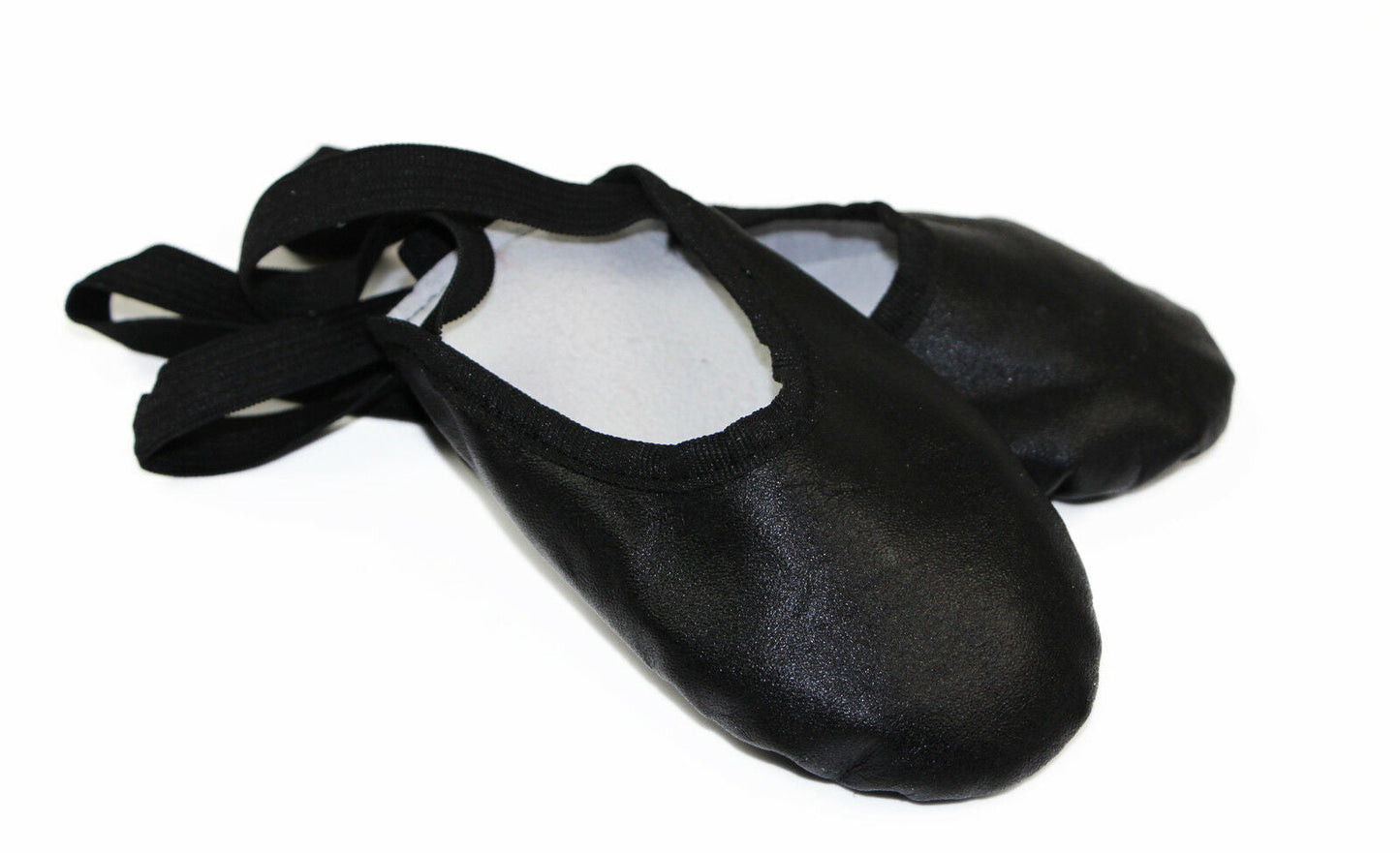Girls Womens Half Sole Lyrical Rhythmic Dance Shoes Black Tan Gymnastics Strap