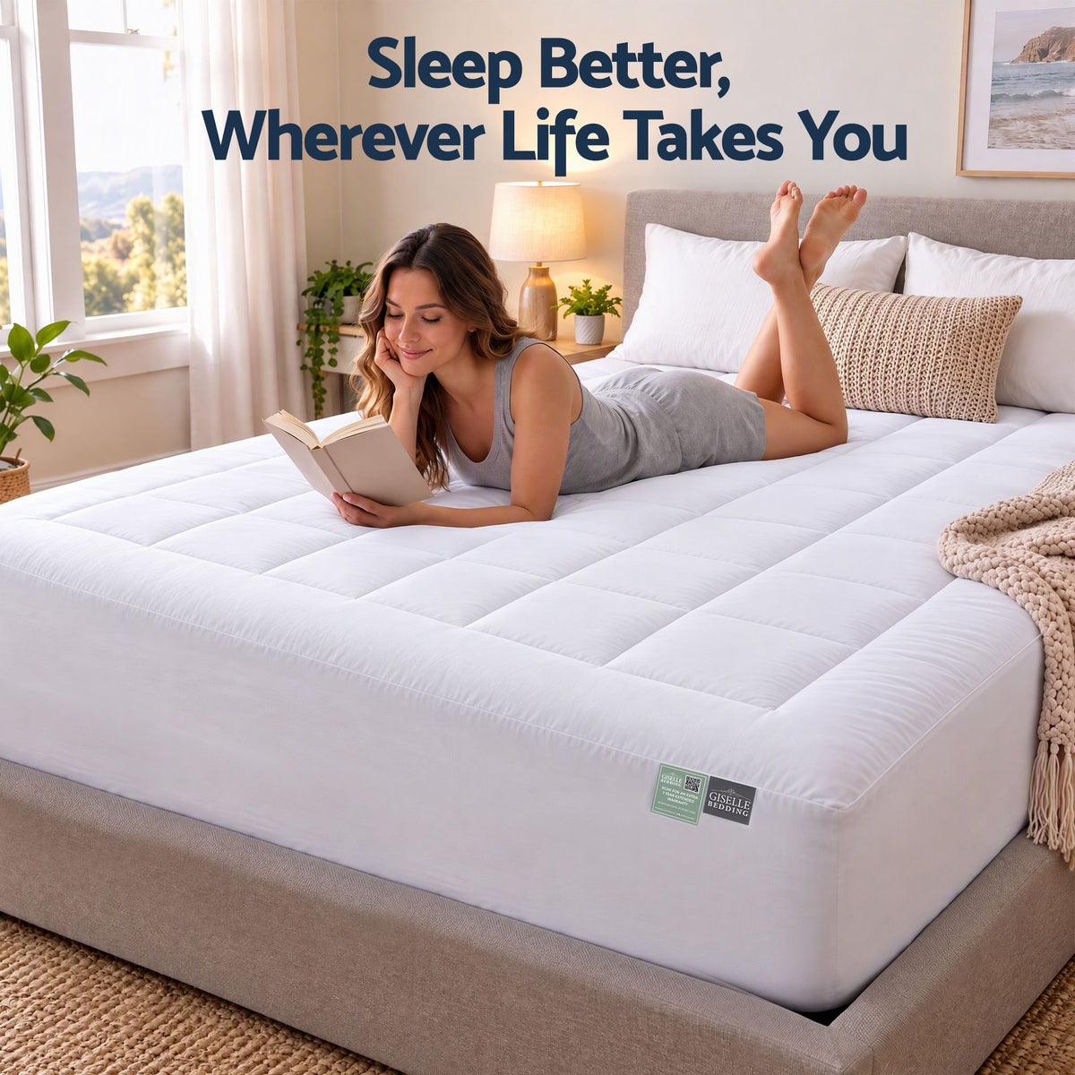 Giselle 5cm King Memory Foam Mattress Topper Pillow Top with Gel Foam