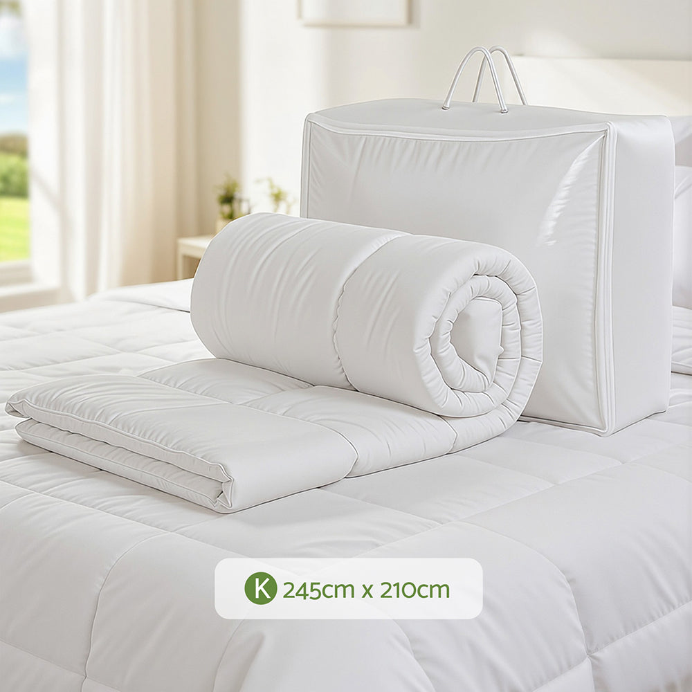Giselle Bedding 200GSM Bamboo Quilt Summer Quilts All Season Doona Duvet Lightweight King