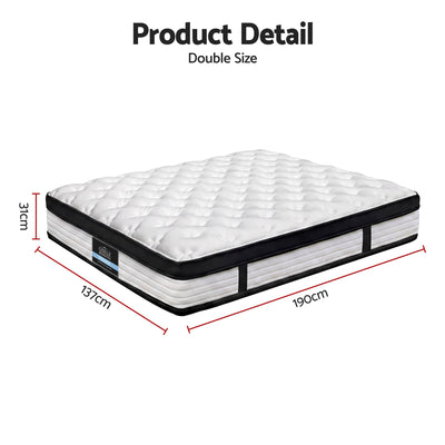 Giselle Bedding 31cm Mattress Euro Top Double