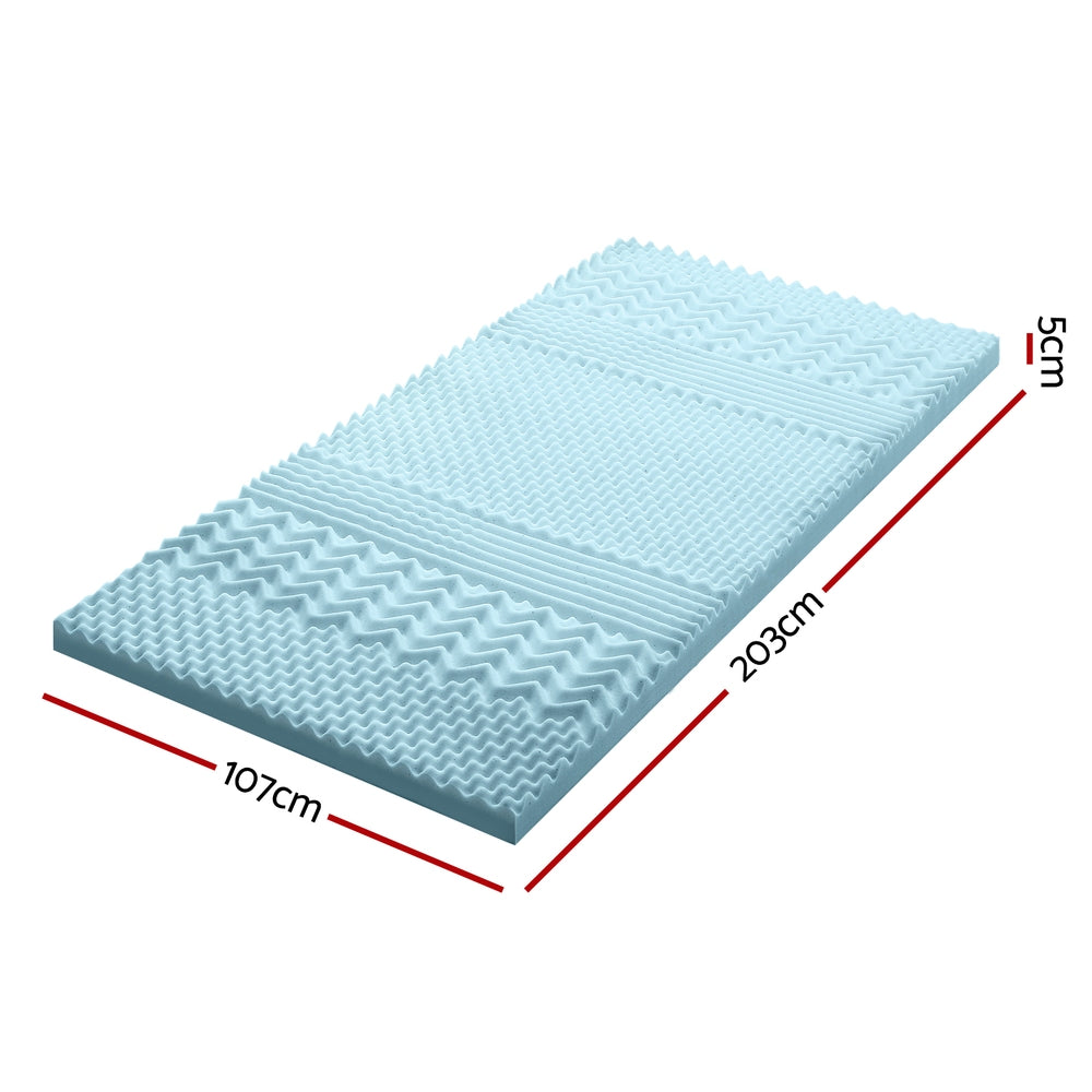 Giselle Bedding 5cm Memory Foam Mattress Topper 7-Zone King Single