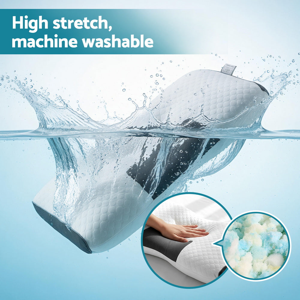 Giselle Bedding Contour Pillow Ergonomic Neck Pillow 48X73CM