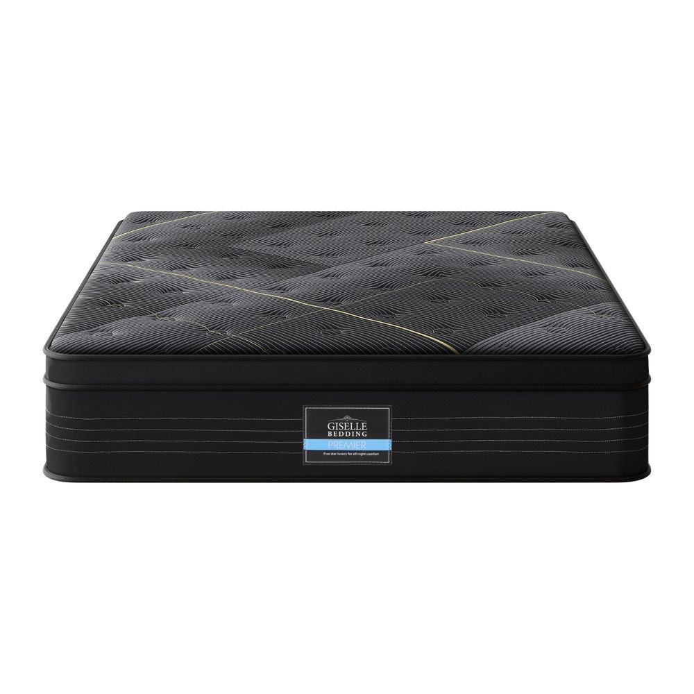 Giselle Bedding Double Mattress 35cm Bamboo Charcoal Foam with Enhanced 6-turn Pocket Spring