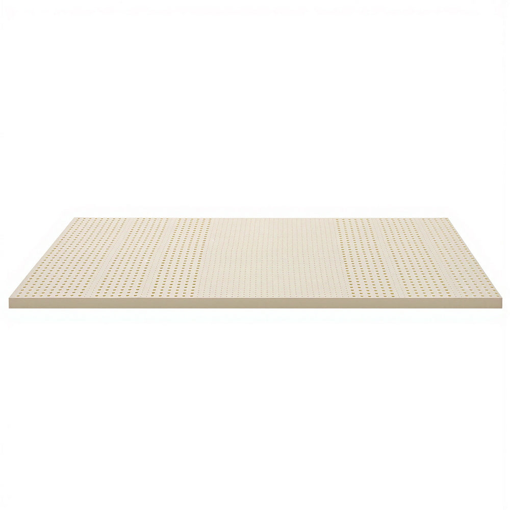 Giselle Bedding Latex Mattress Topper, 5cm Thick Cooling Bed Pad for Side Sleepers Pain Relief, 7 Zone Foldable Mat with Washable Cover for Guest Room Bedroom King Single