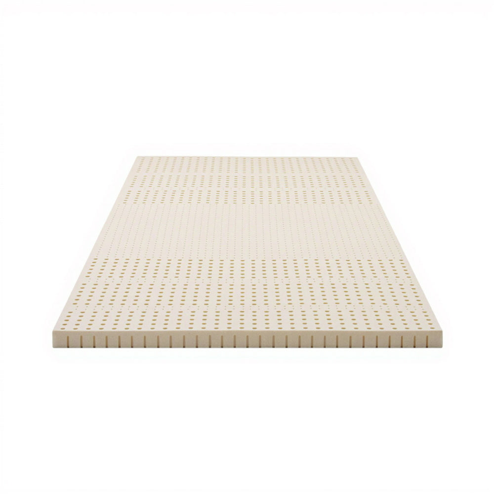 Giselle Bedding Latex Mattress Topper, 5cm Thick Cooling Bed Pad for Side Sleepers Pain Relief, 7 Zone Foldable Mat with Washable Cover for Guest Room Bedroom King Single