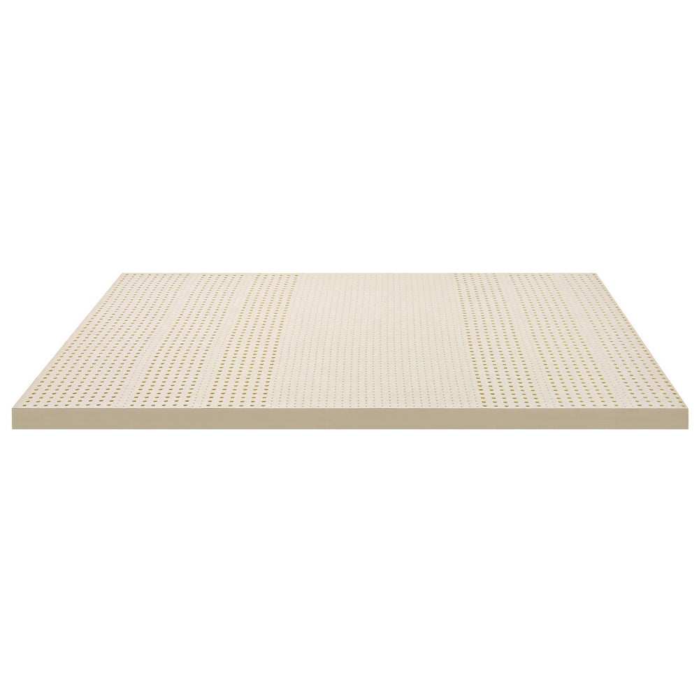 Giselle Bedding Latex Mattress Topper, 7.5cm Thick 7-Zone Pressure Relief Bed Pad with Washable Cover, Cooling Breathable Mat for Side Sleepers & Back Pain, Beige Double