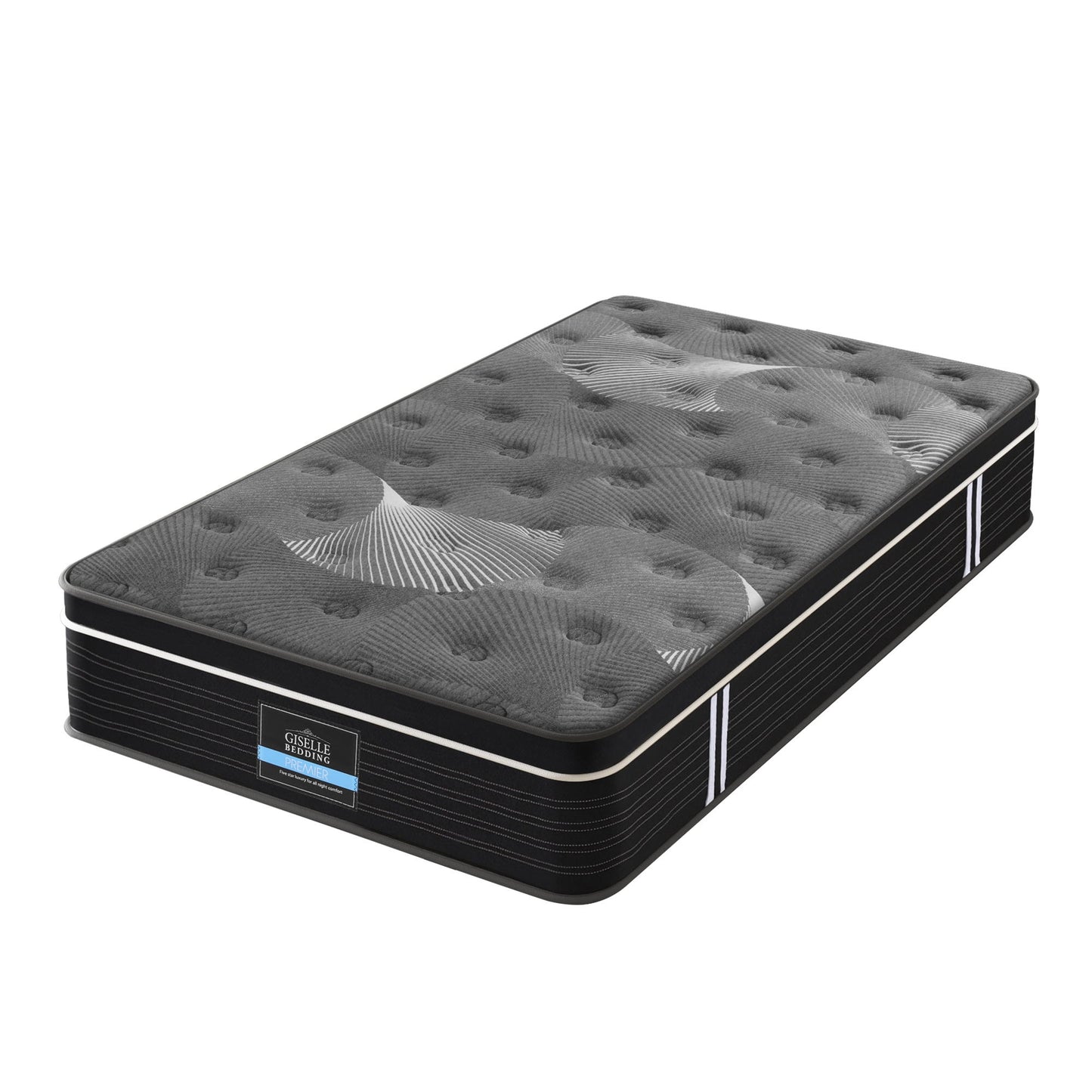 Giselle Bedding Single Mattress 35cm Euro Top with Graphene Cooling Comfort Medium Firm