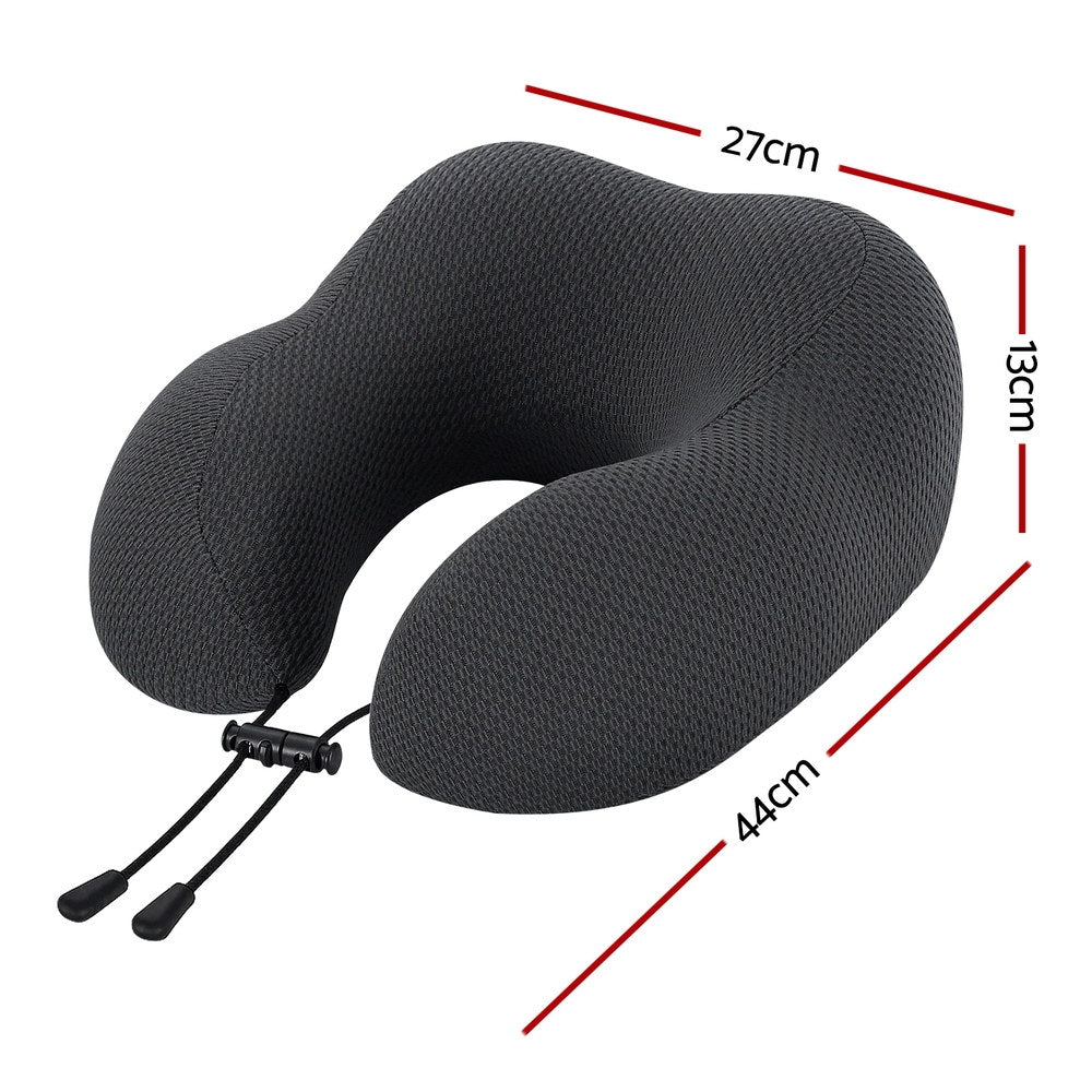 Giselle Bedding Travel Neck Pillow U-Shape Support Memory Foam Plane Car Cushion