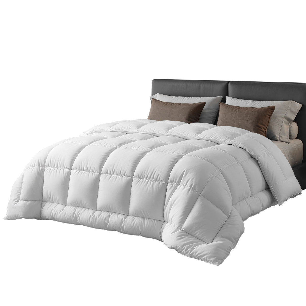Giselle Bedding Wool Quilt 800GSM Extra Thick Queen Winter Doona Baffle Box Construction 100% Wool Filling