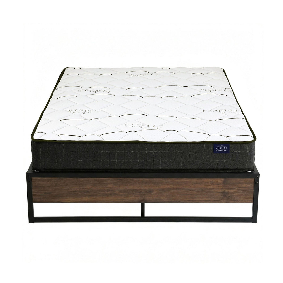 Giselle Double Mattress 16cm and Artiss Metal Bed Frame Set for Guest Rooms Studios