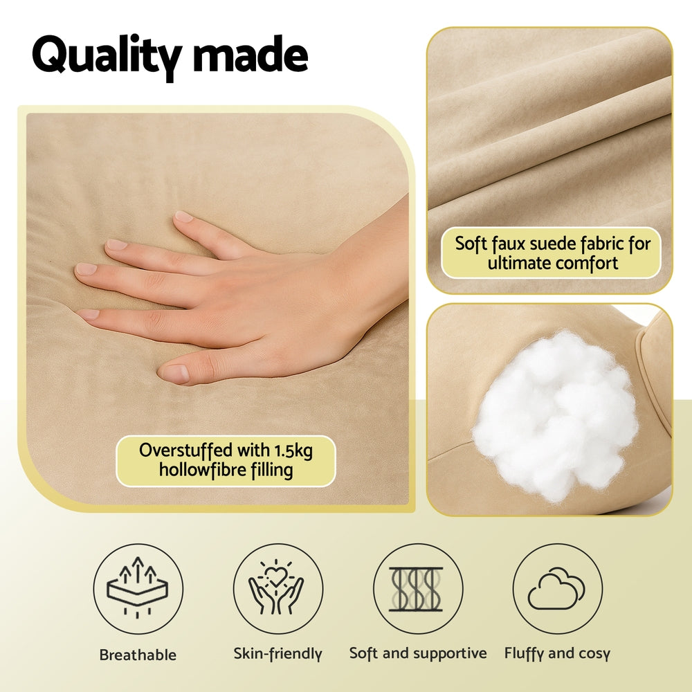 Giselle Reading Pillow Back Rest Lumbar Support Cushion Oatmeal