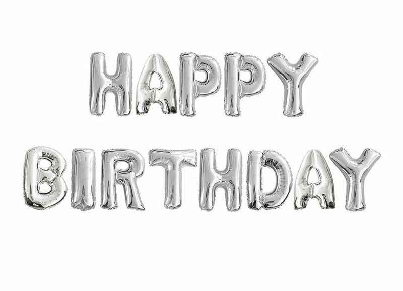 Gold & Silver 32" 80cm Letter Number Foil Helium Balloons Balloon Party Decorate