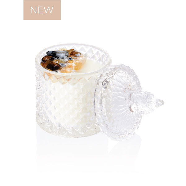 Good Fortune Crystal Candle Medium