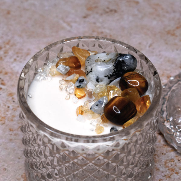 Good Fortune Crystal Candle Medium