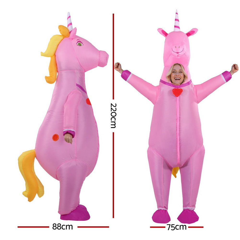 Inflatable Unicorn Costume Adult Suit Blow Up Party Fancy Dress Halloween Cosplay
