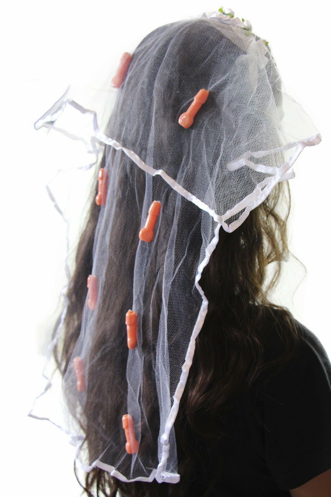 Hens Night Pack: Penis Veil Headband + 20 Dick Straws + Pin The Macho On The Man