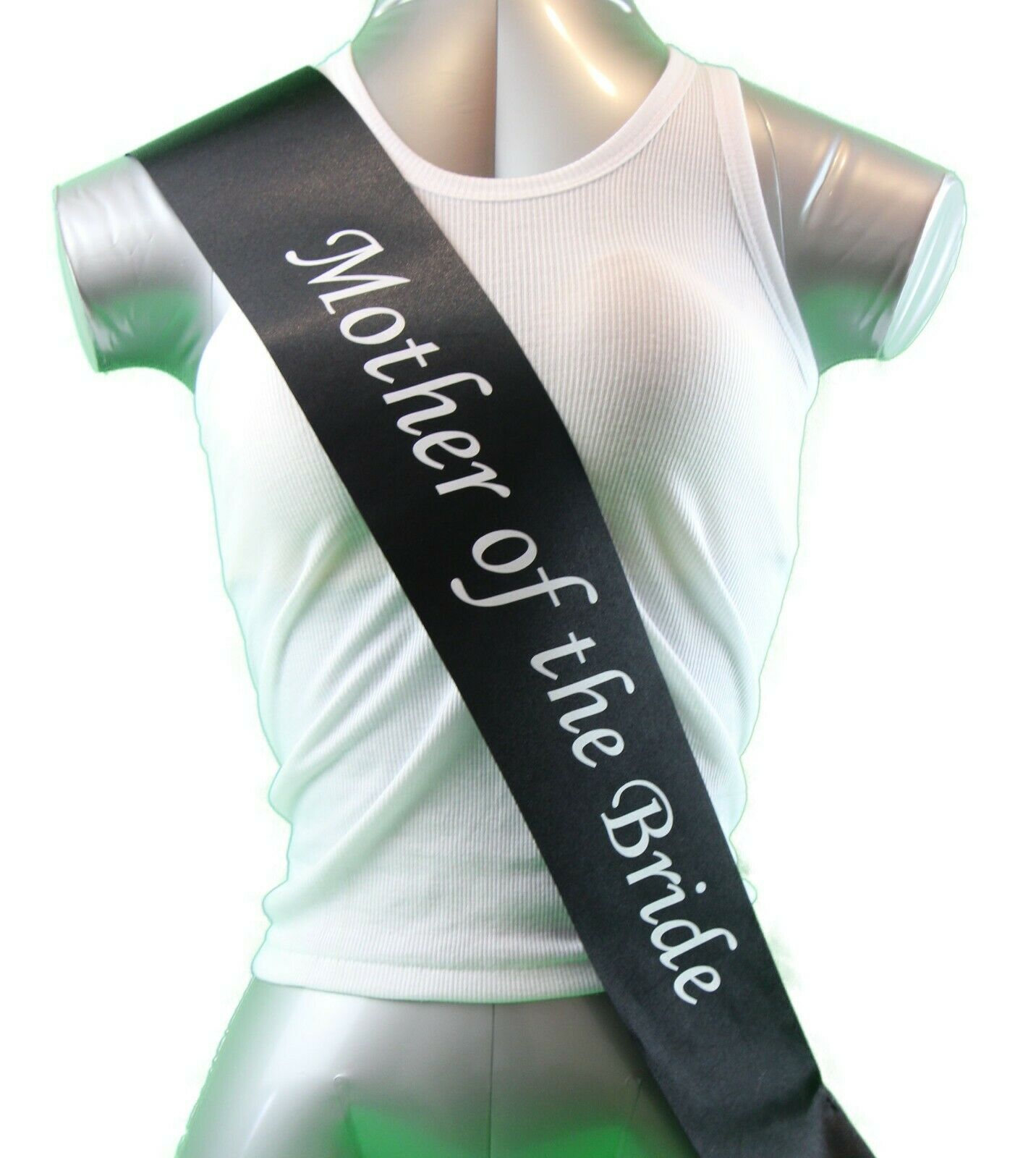 Hens Night Party Bridal Sash Black/White - Mother Of The Bride