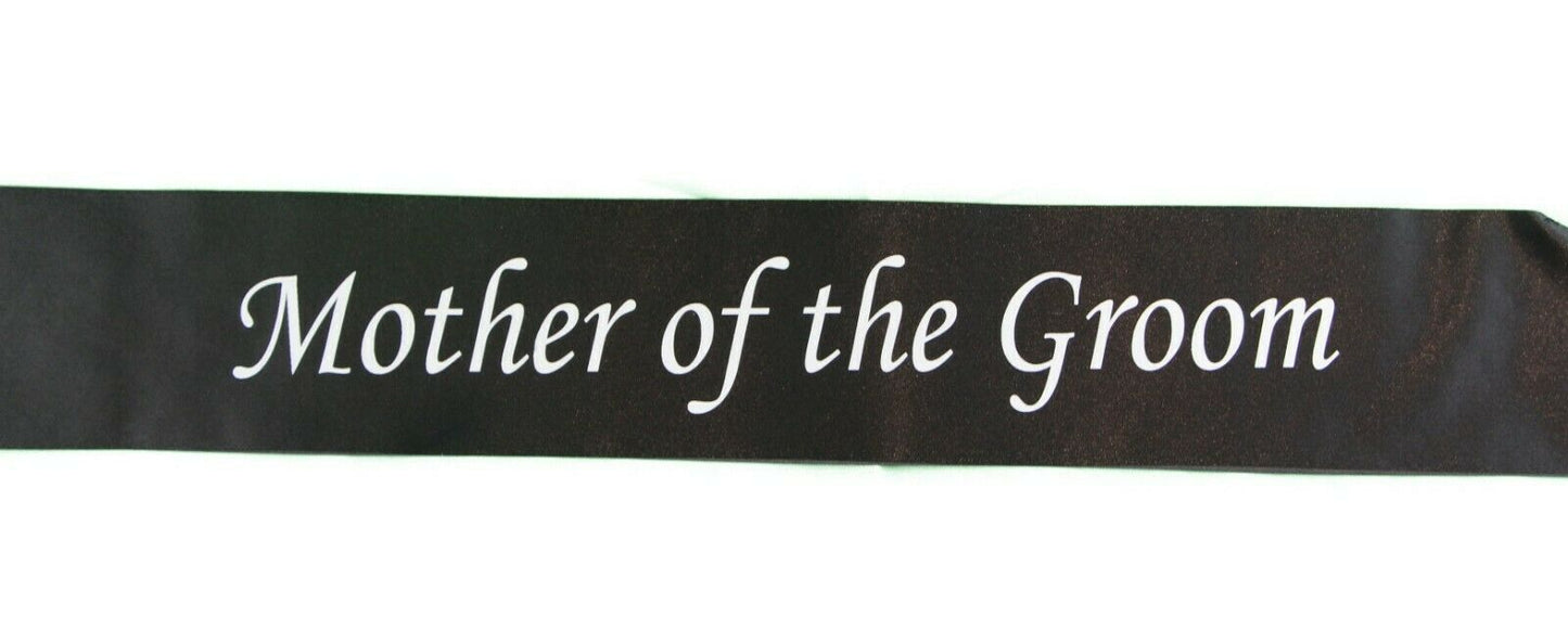 Hens Night Party Bridal Sash Black/White - Mother Of The Groom