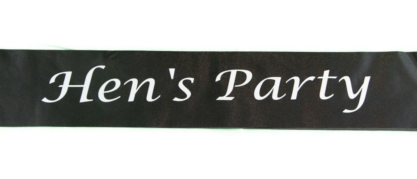 Hens Night Party Bridal Sash Bride Bridesmaid Maid Of Honour Groom Mother Sashes