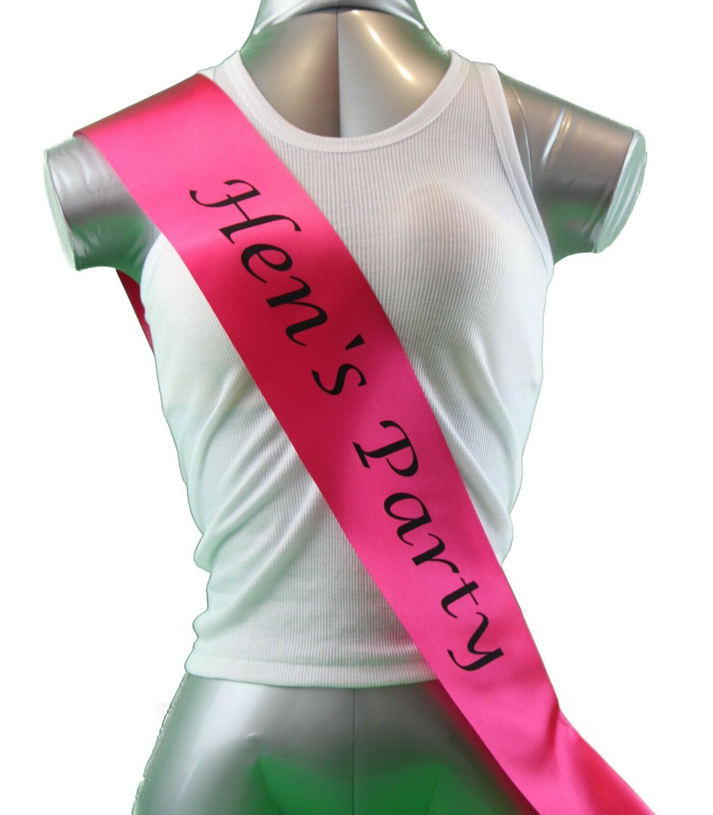 Hens Night Party Bridal Sash Hot Pink/Black - Hen's Party