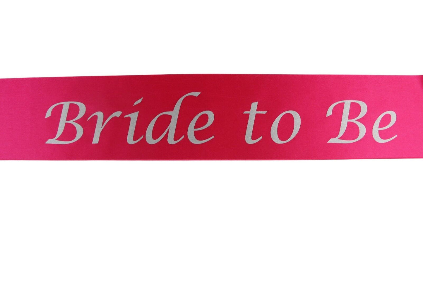 Hens Night Party Bridal Sash Hot Pink/Silver - Bride To Be