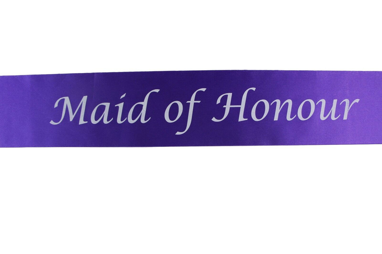 Hens Night Party Bridal Sash Purple/White - Maid Of Honour