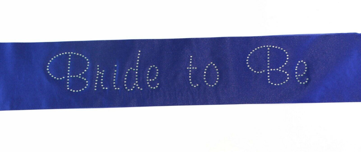 Hens Sash Diamante Crystal Sashes Bridal - Royal Blue