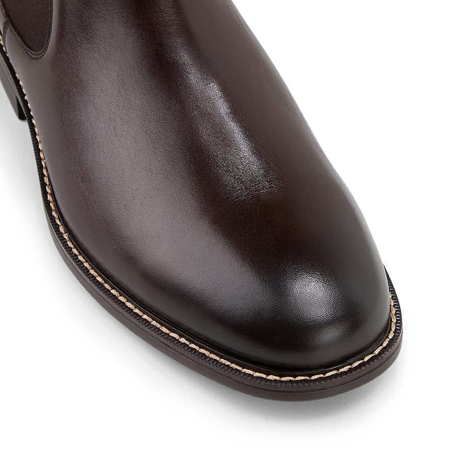 Hush Puppies Hanger Boots Mens Slip On Pull Shoes Leather Cognac Boot