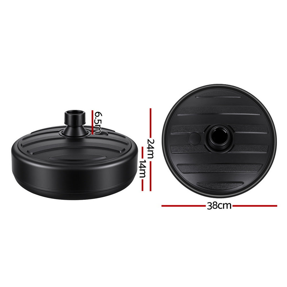 Instahut Outdoor Umbrella Base Weight Round Plastic Pole Holder 35-38mm Beach